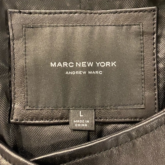 MARC NEW YORK Black Leather Jacket - Picture 3 of 3